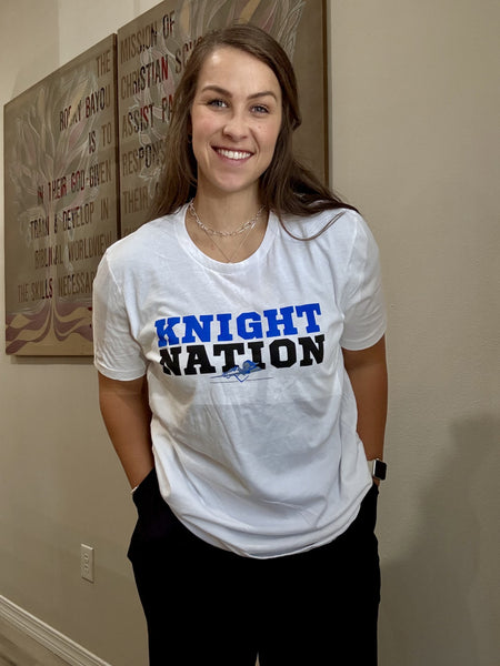 Knight Nation White Tee